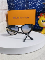 CAT EYE SUNGLASSES 567470 IN BLACK ACETATE GREY SMOKE LENS