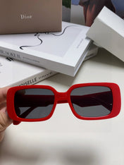 DIOR 26S RECTANGULAR FRAME IN RED ACETATE 422573