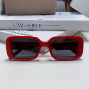 DIOR 26S RECTANGULAR FRAME IN RED ACETATE 422573