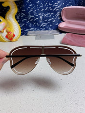 RUNWAY SUNGLASSES 571638 IN GOLD METAL BROWN SMOKE LENSES