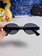 TRIOMPHE SUNGLASS 538534 IN BLACK ACETATE