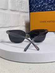 CAT EYE SUNGLASSES 571649 IN GREY CLEAR ACETATE