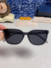 CAT EYE SUNGLASSES 571649 IN GREY CLEAR ACETATE
