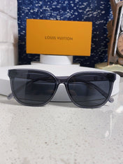 CAT EYE SUNGLASSES 571649 IN GREY CLEAR ACETATE
