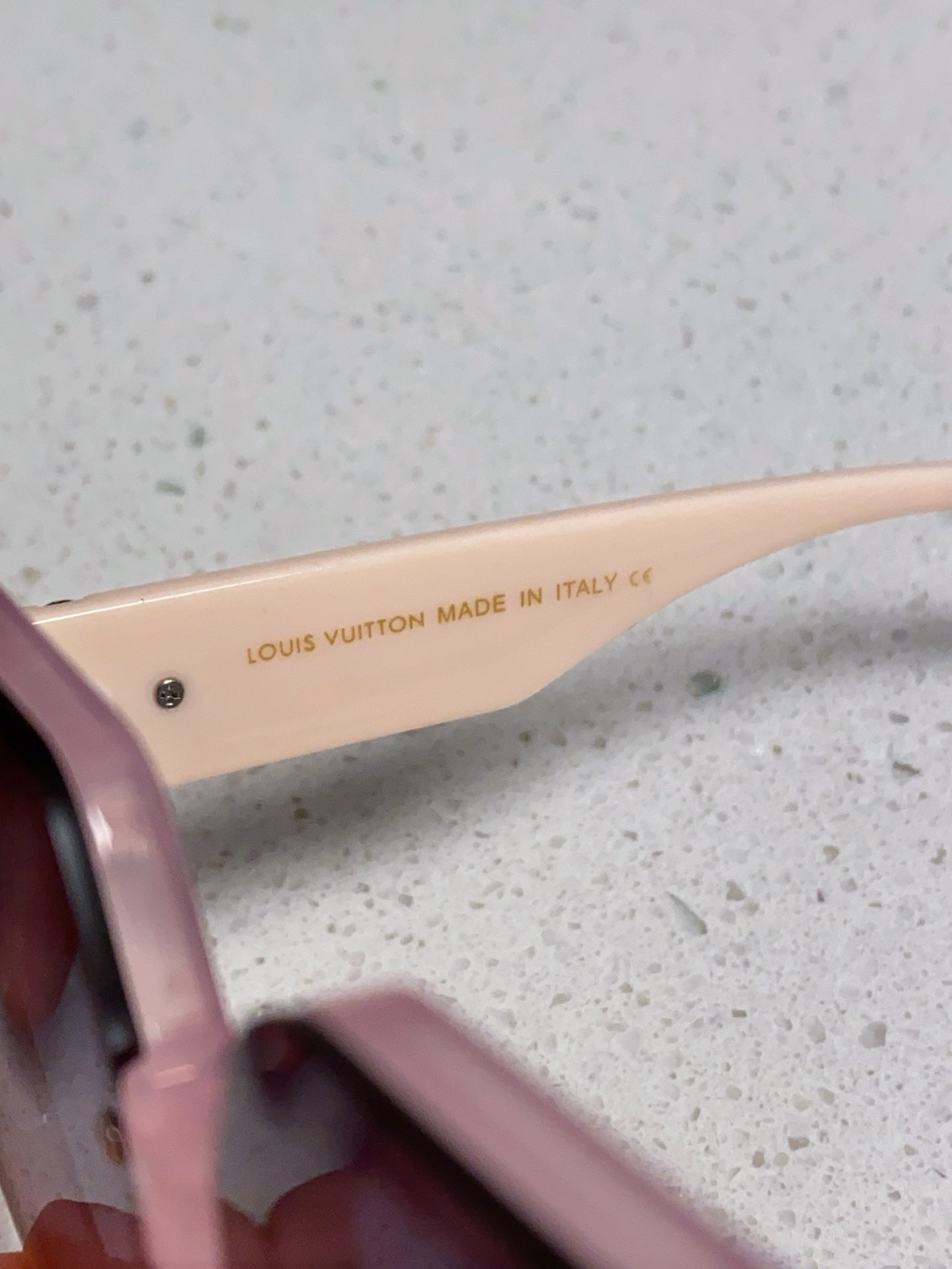 SQUARE SUNGLASSES 571653 IN PINK CLEAR ACETATE