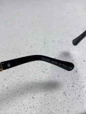 SQUARE SUNGLASSES 632033 IN BLACK ACETATE BLACK LENSES