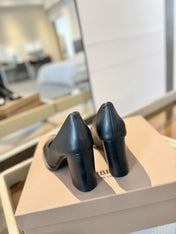 BURBERRY 26S HIGH HEELS 95 MM IN BLACK CALFSKIN