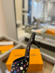 LV X TM 6AM HIGH 4 CM MULE IN BLACK MONOGRAM CALFSKIN