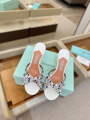 AQUAZZURA 26S TEQUILA HEELED SANDALS 85 MM IN WHITE LAMBSKIN