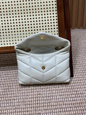 PUFFER TOY 23 IN WHITE LAMBSKIN GOLD HARDWARE
