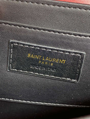 SOLFERINO SMALL SATCHEL 19 IN SCARLET RED CALFSKIN GOLD HARDWARE