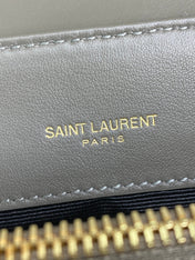 LOULOU SMALL 25 SHOULDER BAG IN DARK GREEN LAMBSKIN GOLD HARDWARE