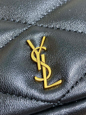 SADE HOBO 21 IN BLACK LAMBSKIN GOLD HARDWARE
