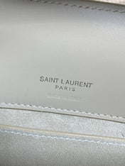 LE 37 SMALL BUCKET BAG 20 IN WHITE CALFSKIN SILVER HARDWARE