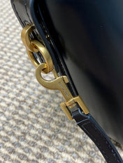 LE 37 MINI BUCKET BAG 15 IN BLACK CALFSKIN GOLD HARDWARE