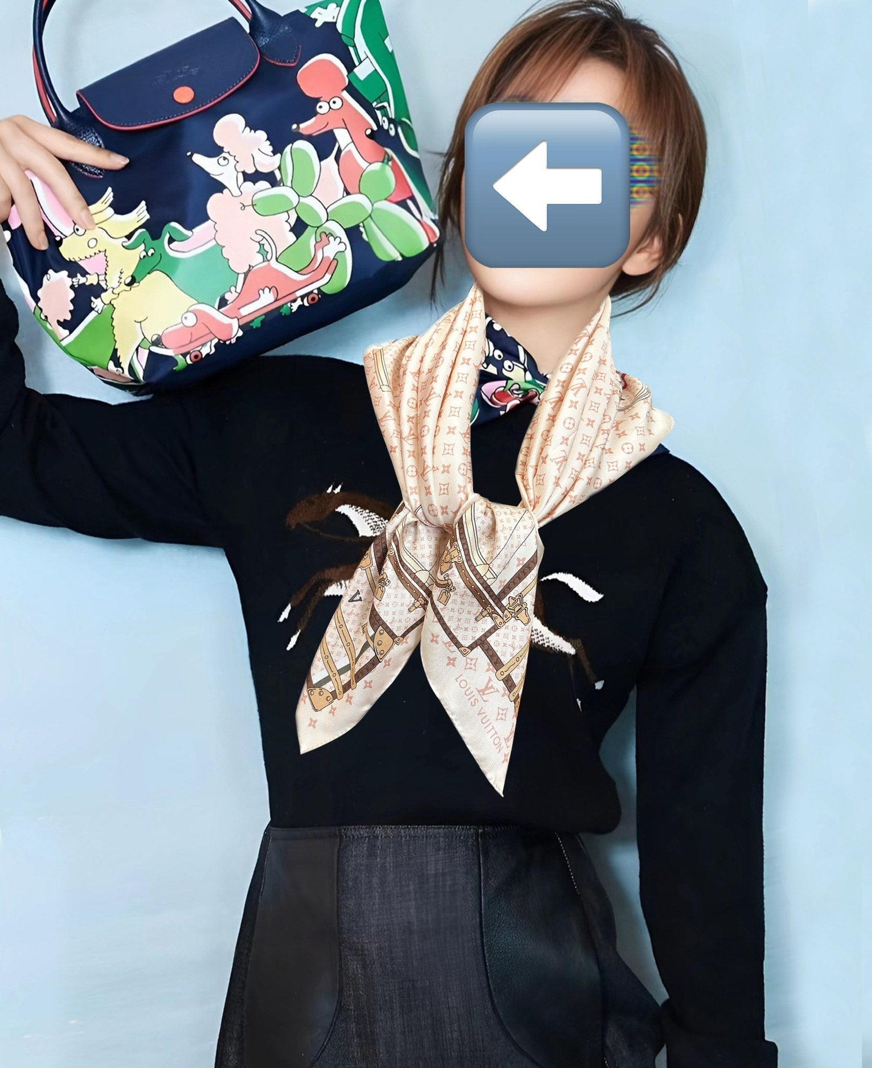 LV SCARF 90 CM IN SILK 719908