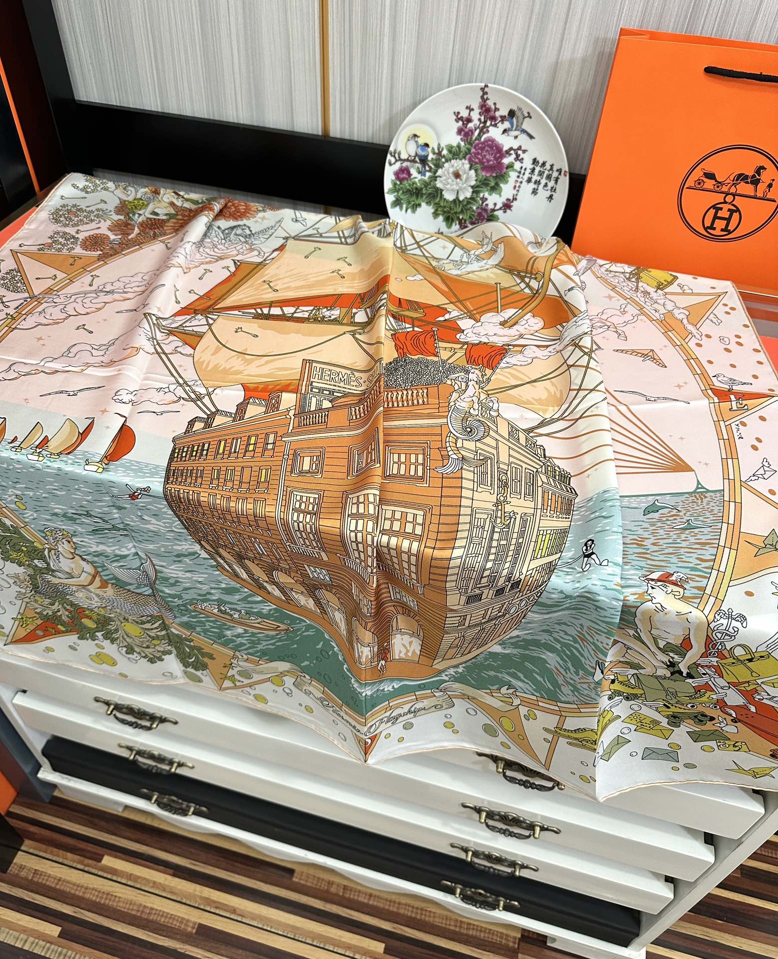 HERMES 25S SCARF 90 IN SILK 730533