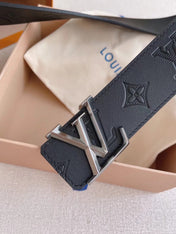 LV 25S BELT 40 MM IN BLACK CALFSKIN 593215
