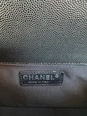 CHANEL BOY 25S 25 CM IN BLACK LAMBSKIN