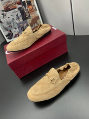 GUCCI 26S LOAFERS IN BEIGE SUEDE