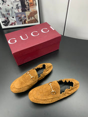 GUCCI 26S LOAFERS IN BROWN SUEDE