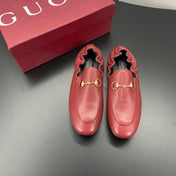 GUCCI 26S LOAFERS IN RED CALFSKIN