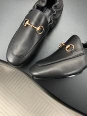 GUCCI 26S LOAFERS IN BLACK CALFSKIN