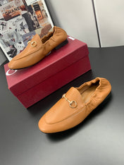 GUCCI 26S LOAFERS IN BROWN CALFSKIN