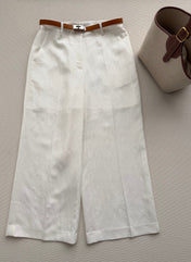 HERMES 26S WIDE LEG CROPPED PANTS 555