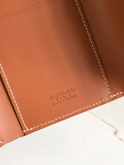 SAINT-GABRIEL WALLET 12 IN TAN CALFSKIN AND BLACK GOYARDINE CANVAS