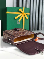 GRAND BLEU 16 IN WINE RED GOYARDINE CANVAS AND LAMBSKIN