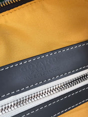 BOSTON 50 BAG IN GRAY GOYARDINE CANVAS AND CALFSKIN TRIM
