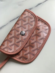 ANJOU MINI BAG 20 IN MANHATTAN PINK  CALFSKIN AND GOYARDINE CANVAS
