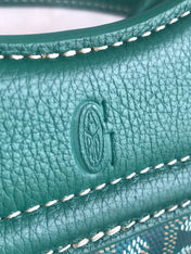 GOYA 26S BELUGA MINI BAG 23MM IN DEEP TEAL GREEN GOYARDINE CANVAS AND CALFSKIN