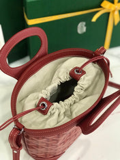 GOYA 26S BELUGA MINI BAG 23MM IN DARK RED GOYARDINE CANVAS AND CALFSKIN