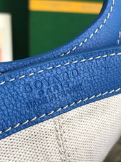 GOYA 26S BELUGA MINI BAG 23MM IN BLUE GOYARDINE CANVAS AND CALFSKIN