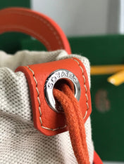 GOYA 26S BELUGA MINI BAG 23MM IN RED ORANGE GOYARDINE CANVAS AND CALFSKIN