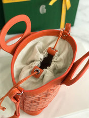 GOYA 26S BELUGA MINI BAG 23MM IN RED ORANGE GOYARDINE CANVAS AND CALFSKIN