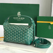 GOYA 26S BOEING 25MM IN DARK GREEN GOYARDINE CANVAS AND CALFSKIN