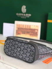 GOYA 26S BELUGA MINI BAG 23MM IN GREY GOYARDINE CANVAS AND CALFSKIN