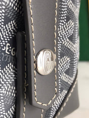 GOYA 26S BOEING 25MM IN GREY GOYARDINE CANVAS AND CALFSKIN