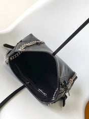 CARRYALL BB BAG 26 IN BLACK SHEEPSKIN MAGNETIC CLASP
