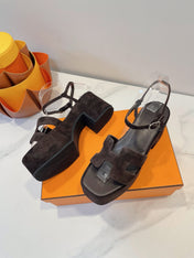 JAM 30 SANDAL IN CAROB BROWN SUEDE