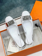 INNOCENTE SLINGBACK WHITE CALFSKIN