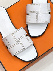 IDIOMA SANDAL IN WHITE CALFSKIN