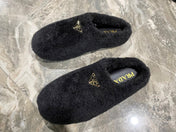 PRADA 26S SLIPPERS IN BLACK WOOL