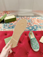 GG ESPADRILLE LOAFER GREEN CANVAS