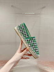 GG ESPADRILLE LOAFER GREEN CANVAS