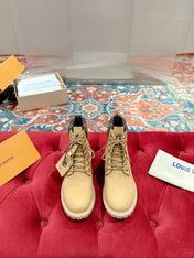 LV X TIMBERLAND ANKLE BOOT IN TORTILLA BROWN SUEDE