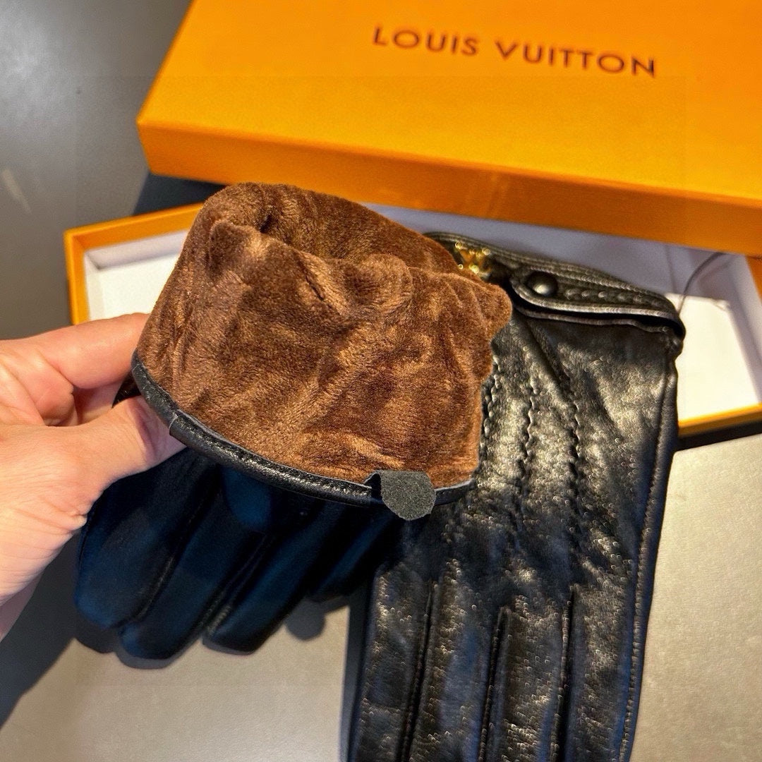 GLOVES IN BLACK LAMBSKIN 456344